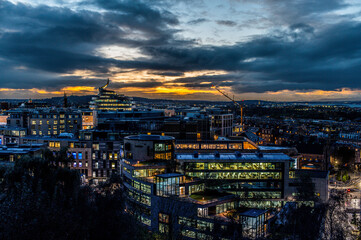 view of the Edinburgh city from Calton Hill