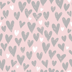 Cute pattern with hearts in beautiful colors.