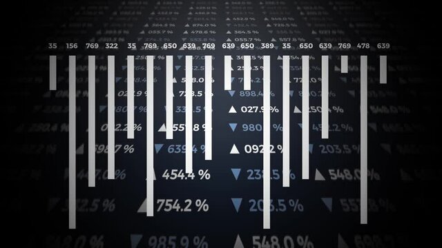 Data and report statistics, animation with graph diagrams.