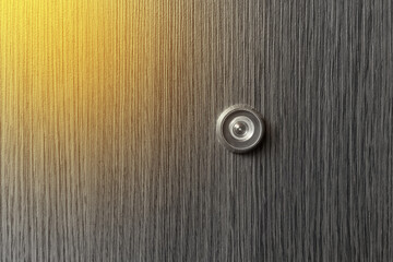 Peephole door eye look hole from spy security, safety close-up