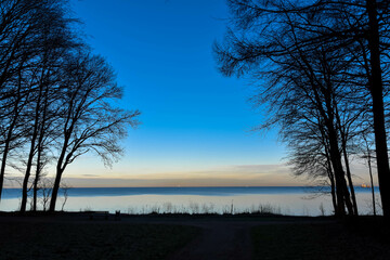 Blick auf die Kieler Förde im Dezember