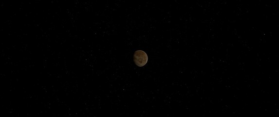 Planet in deep space, exoplanet through the eyes of an artist, beautiful wallpaper, space background, 3d render