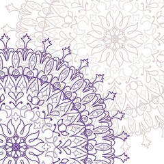 Card template with decorative elements mandala and space for text. - 480789821