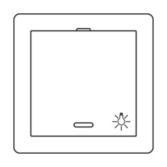 Socket of switch vector icon.Outline vector icon isolated on white background socket of switch.