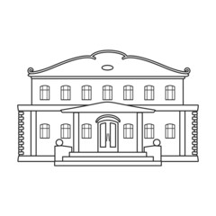 Fototapeta premium Building of government vector icon.Outline vector icon isolated on white background building of government .