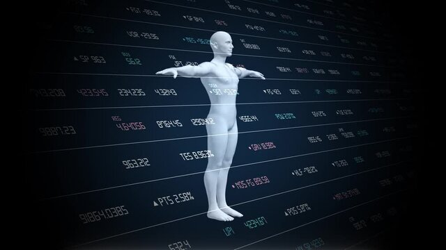 Data and report statistics, animation with graph diagrams.
