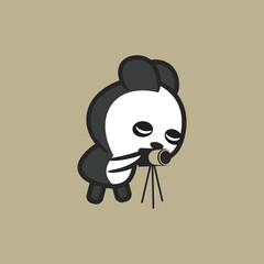 Panda Photographer Logo