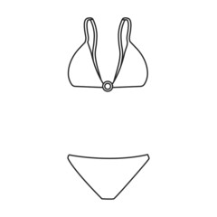 Swimsuit vector icon.Outline vector icon isolated on white background swimsuit.