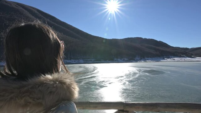 Escursione sulla neve lago del Lagastrello tra Emilia e Toscana