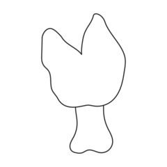 Amanita vector icon.Outline vector icon isolated on white background amanita.