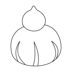 Amanita vector icon.Outline vector icon isolated on white background amanita.