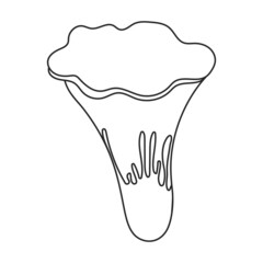 Amanita vector icon.Outline vector icon isolated on white background amanita.