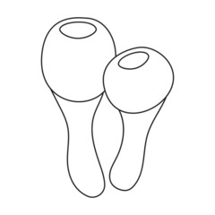 Amanita vector icon.Outline vector icon isolated on white background amanita.