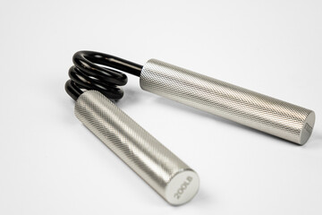 Hand gripper on white background