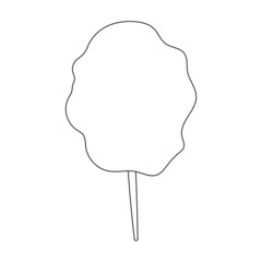Candy floss vector icon.Outline vector icon isolated on white background candy floss.