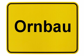 Illustration eines Ortsschildes der Stadt Ornbau