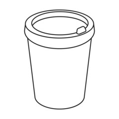 Coffee glass vector icon.Outline vector icon isolated on white background coffee glass.