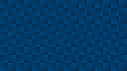 Blue Webpage or Business Presentation Checkered Background with Copyspace. HD 16x9 Wide Screen Cheqered Vector Pattern. 