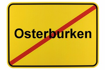 Illustration eines Ortsschildes der Stadt Osterburken
