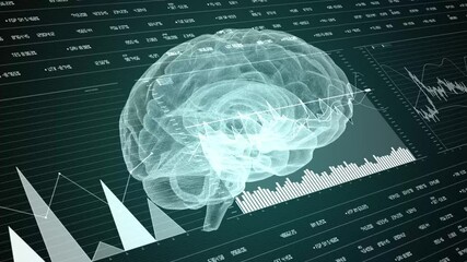 Data and report statistics, animation with graph diagrams. - Powered by Adobe