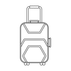 Fototapeta premium Suitcase vector icon.Outline vector icon isolated on white background suitcase.