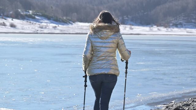 Escursione sulla neve lago del Lagastrello tra Emilia e Toscana