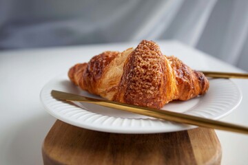 croissant on a plate