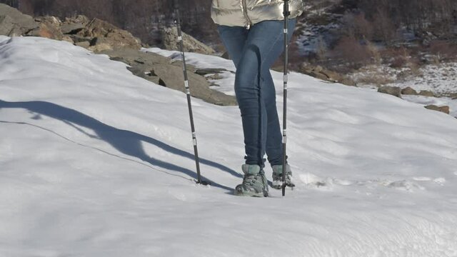 Escursione sulla neve lago del Lagastrello tra Emilia e Toscana