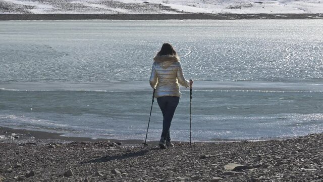 Escursione sulla neve lago del Lagastrello tra Emilia e Toscana