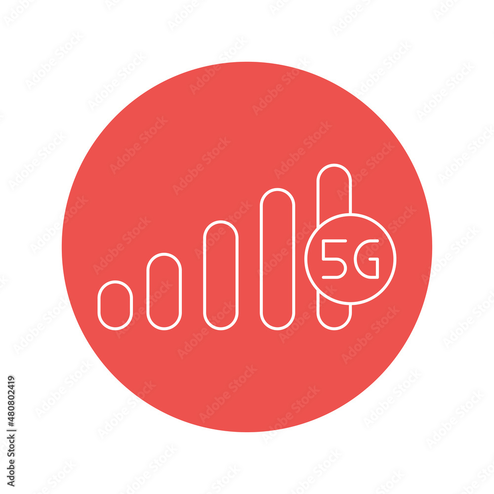 Sticker 5g network technology icon