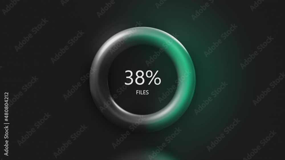 Poster loading process to complete. motion. futuristic loading screen with 0 to 100 percentage in a ring, c