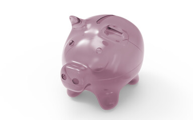 Piggy bank pink to save money economy finance and savings concept 3D illustration