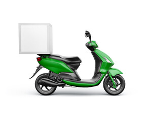 Naklejka premium 3d rendering mock up delivery scooter 