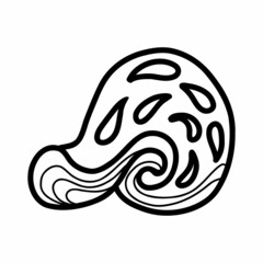 seashell sketch. vector illustration in doodle style 