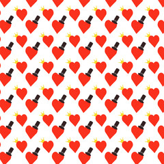 Background of red hearts for valentine's day on a white background.
