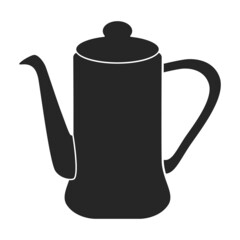 Teapot vector icon.Black vector icon isolated on white background teapot.