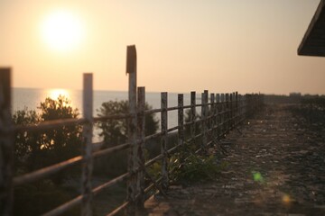Obraz premium Very beautiful summer sunset on the sea 