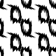 Black alphabet letters on white background. Seamless abstract vector geometric pattern. Perfect for gift wrapping paper, Bed sheets and interior. School and learning theme.