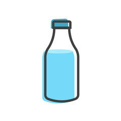 Water bottle linear icon. Vector illustration isolated on white background.