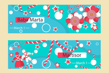 Invitation cards on the festivity of Baba Marta, martisor	
