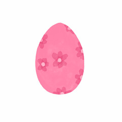 Hand-painted colored  Easter egg isolated on a white background. For greeting card design, wallpaper, invitation, menu