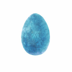 Hand-painted colored  Easter egg isolated on a white background. For greeting card design, wallpaper, invitation, menu