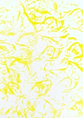 Splash yellow paint on yellow paper background.