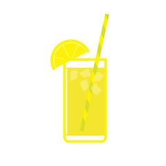 a glass of fresh lemon juice design, vector illustrator eps 10