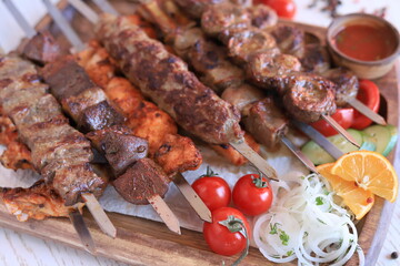 Uzbek kebab, shashlik - barbeque