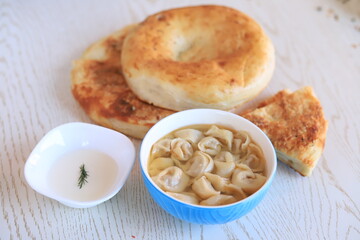 Soup with dumplings - Uzbek national food