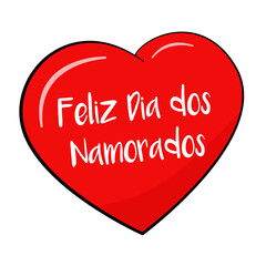 Feliz Dia dos Namorados. Happy Valentine's Day, vector