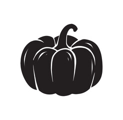 Agriculture and Farming concept. Simple sticker with large pumpkin. Rich harvest of vegetables. Design element for printing. Cartoon flat hand drawn vector illustration isolated on white background