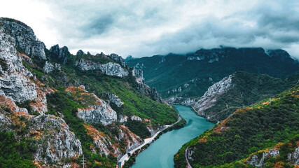 Bosnia Herzegovina River Canyon - obrazy, fototapety, plakaty