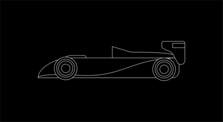 Race car vector flat icon. Isolated racing car emoji illustration